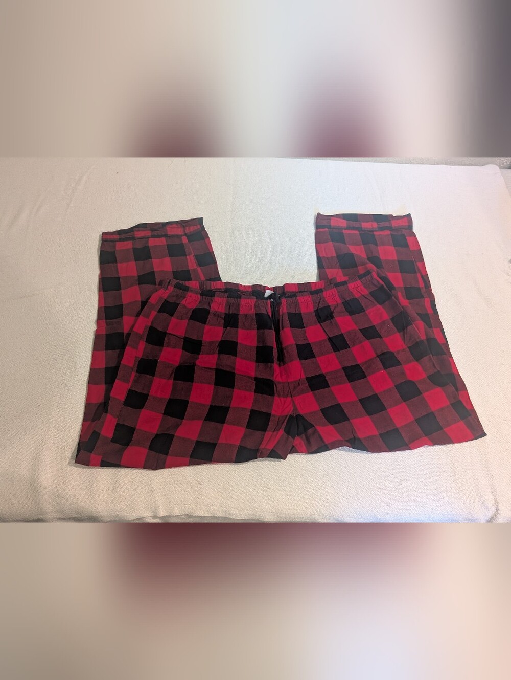 Red and Black Plaid Pajama Pants